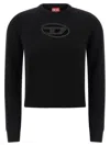 Diesel M-areesa Slim Cut-out Logo Sweater In Black