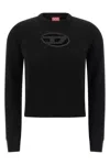Diesel M-areesa Slim Cut-out Logo Sweater In Black