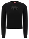 Diesel M-areesa Slim Cut-out Logo Sweater In Black