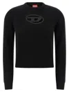 Diesel M-areesa Slim Cut-out Logo Sweater In Black