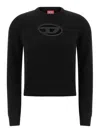 Diesel M-areesa Slim Cut-out Logo Sweater In Black