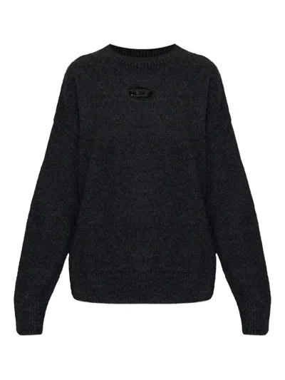 Diesel M-areeta Logo Cut-out Sweater In Black