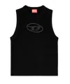 Diesel Knit Tank Top In Cashmere Blend In Black