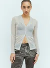 Diesel M-arina Lightweight Knit Cardigan In Grey