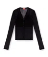 Diesel M-arina Semi-sheer Cardigan In Black