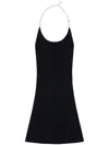 Diesel Abito Halter In Maglia Stretch Con Catena In Black