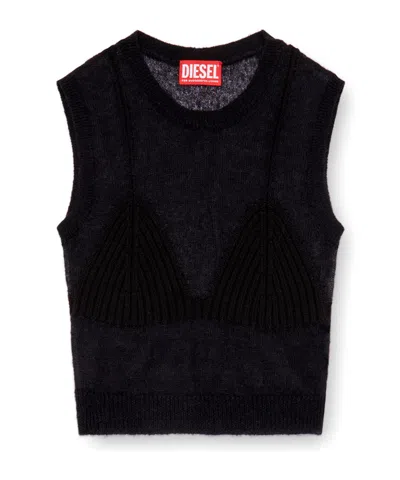 DIESEL DIESEL M-AROSTICA SLEEVELESS KNITTED TANK TOP