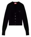 Diesel Regular Fit Wool & Cashmere T-shirt In Black
