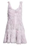 Diesel Astrid Faux Fur Dress In Purple