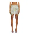 Diesel Atreius Miniskirt Light Green Skirt In Brown