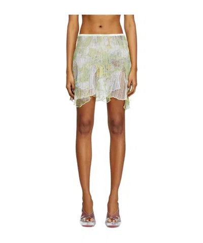 Diesel M-atreius Mini Skirt In Grey
