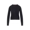 Diesel Fitted Button-up Sweater With Ribbed Detailing In Black