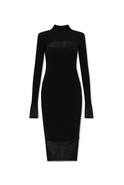 Diesel M-slint Midi Dress In Black