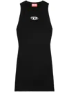 Diesel M-caddix Responsible Ribbed Viscose Dress In Black