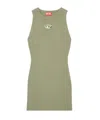 Diesel M-caddix Ribbed Knit Sleeveless Dress In Nude