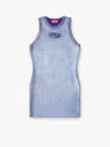 Diesel M-caddix Viscose Blend Dress With Frontal Logo In Purple