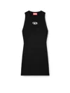 Diesel M-caddix Responsible Ribbed Viscose Dress In Black