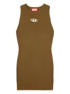 Diesel M-caddix Metallic-logo Ribbed Dress
