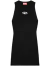 Diesel M-caddix Responsible Ribbed Viscose Dress In Black
