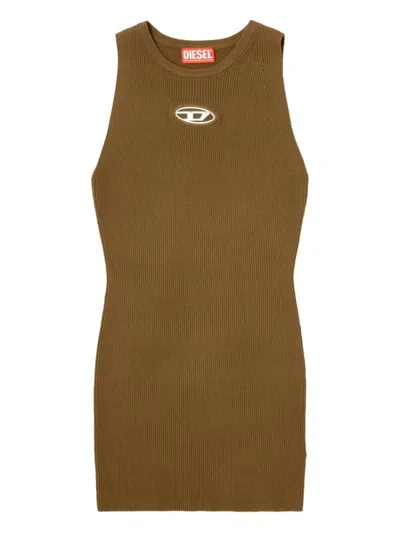 DIESEL DIESEL `M-CADDIX` RIBBED KNIT SLEEVELESS DRESS
