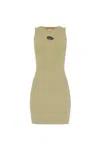 Diesel M-caddix Ribbed Knit Sleeveless Dress In Verde