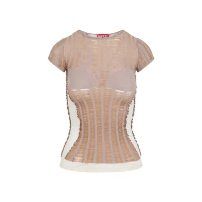 DIESEL DIESEL M-CALAI-SS BEIGE COTTON TOP