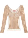 Diesel Top "m-calai" In Neutrals