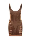 Diesel Brown M-calimera-short Minidress