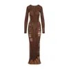 Diesel M-calimera Layered Maxi Dress In Dg