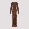 Diesel Long M-calimera Dress In Dg Brown