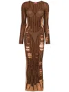 Diesel Long M-calimera Dress In Braun