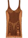 Diesel Calimera Fitted Mini Dress With Lingerie Effect