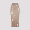 Diesel Seamless Midi Skirt With Lingerie Illusion In S Nude