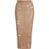 Diesel M-calina Midi Skirt In Beige