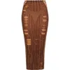 Diesel ® M-calina Trompe L'oeil Midi Skirt In Wood