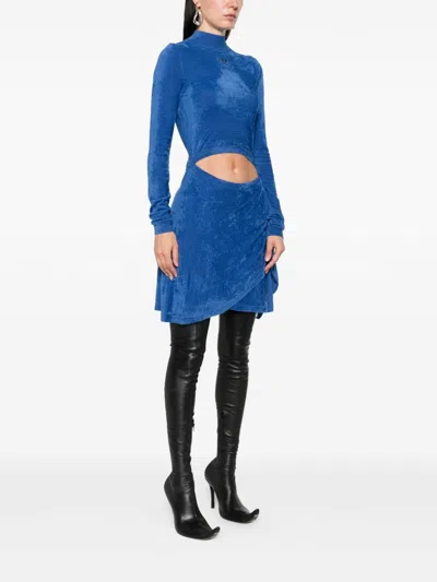 Diesel M-cenil Mini Dress In Blue