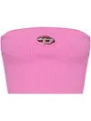 Diesel M-clarksvillex Ribbed Top In 377 Pink