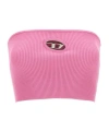 Diesel M-clarksvillex Ribbed Top In Pink