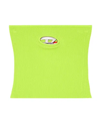 Diesel M-clarksvillex Strapless Cropped Tank Top In White