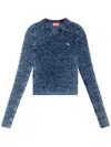 Diesel M-creta Shirred Top In Blue