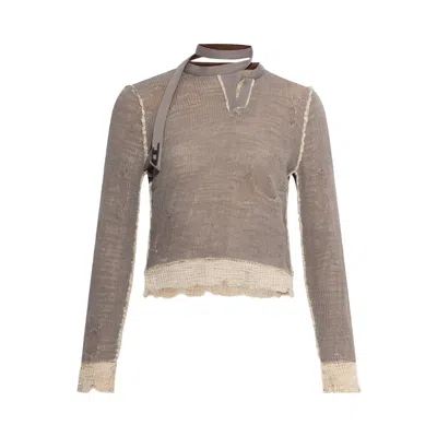 Pre-owned Diesel M-dracarina Long-sleeve Top 'grey' | Women's Size S In Gray
