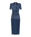 Shop Diesel M-fenny Denim Button-up Dress