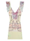 Diesel M-fiorenza Ruffled Dress In Multi
