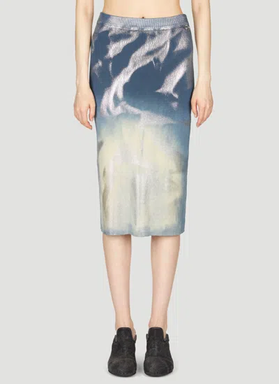 Diesel M-ilan Midi Skirt In Blue