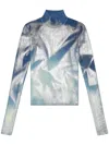 Diesel M-ileen Metallic-effect Jumper In Blue