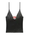 Diesel "top With Faded Effect" In Black