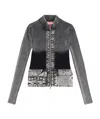 Diesel Zip-up Cardigan With Denim Cargo Pockets In Black