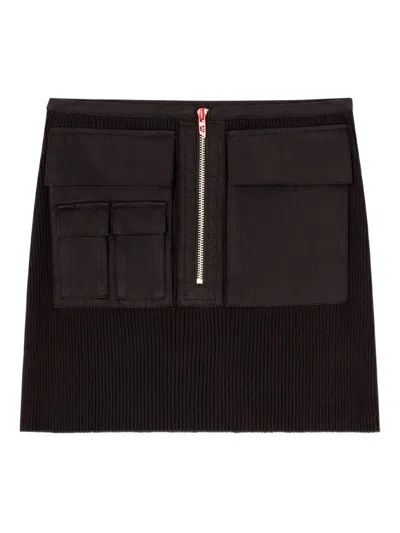 Diesel M-merin Zip-front Pocket Skirt In Brown