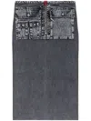 Diesel M-meryn Midi Skirt In Grey