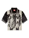 Diesel M-oliba Abstract-print Polo Shirt In Multi